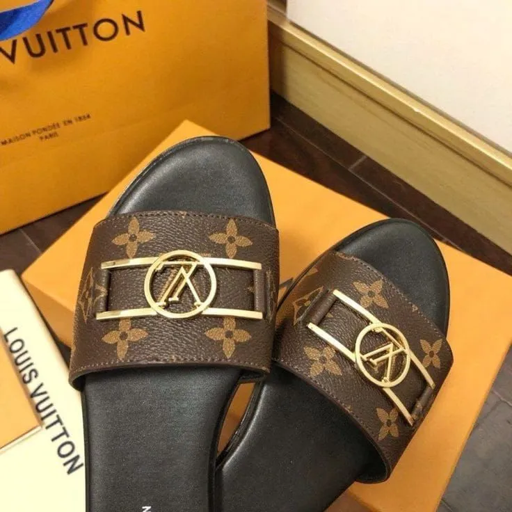 New LV Combo Slippers   Bag